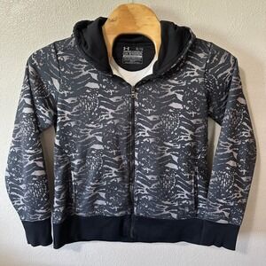 Under Armour UA Storm Full Zip Hoodie Jacket Athletic Gray Black Camo Womens XL